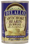 Delallo  artichokes hearts in brine, 5-7 count Center Front Picture