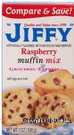 Jiffy  raspberry muffin mix, add egg and milk Center Front Picture