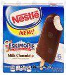 Nestle Eskimo Pie vanilla bars with milk chocolatey coating, 6 bars Center Front Picture