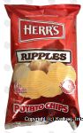 Herr's Ripples potato chips, original flavor Center Front Picture