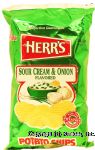 Herr's  sour cream & onion flavored potato chips Center Front Picture