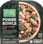 Healthy Choice Power Bowls cuban-inspired pork bowl; black beans, vegetables over rice with sofrito sauce Center Front Picture