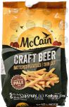 McCain Craft Beer battered potatoes, thin cut Center Front Picture