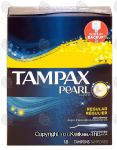 Tampax Pearl plastic unscented tampons, regular absorbency Center Front Picture