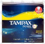 Tampax Pearl plastic unscented tampons, regular absorbency Center Front Picture