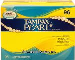 Tampax Pearl regular obsorbency plastic tampons Center Front Picture