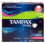 Tampax Pearl plastic tampon, super absorbency, fresh scent Center Front Picture