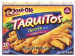 Jose Ole Taquitos chicken in corn tortillas, 20 taquitos Center Front Picture