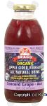 Bragg  organic apple cider, concord grape, acai vinegar all natural drink, 14% juice Center Front Picture