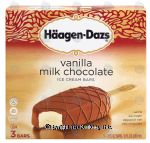 Haagen-Dazs Ice Cream Bars Vanilla & Milk Chocolate Center Front Picture