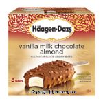 Haagen-Dazs  vanilla milk chocolate almond ice cream bars, 3 bars Center Front Picture