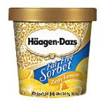 Haagen-Dazs Sorbet Zesty Lemon Center Front Picture