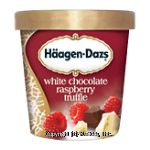 Haagen-Dazs Ice Cream White Chocolate Raspberry Truffle Center Front Picture