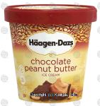 Haagen-Dazs  chocolate peanut butter, chocolate ice cream with peanut butter swirl Center Front Picture