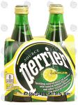 Perrier  lemon flavored sparkling natural mineral water, 4- 11.15 fl oz bottles Center Front Picture