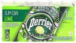 Perrier Slim Can sparkling natural mineral water with natural lime flavor and other natural flavors, 10- 8.45 fl oz c Center Front Picture