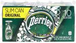 Perrier Slim Can original sparkling natural mineral water, 10- 8.45 fl oz cans Center Front Picture