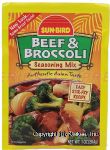 Sunbird  beef & broccoli authentic oriental seasoning dry mix Center Front Picture