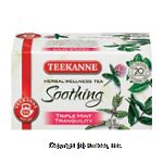 Teekanne Soothing triple mint tranquility herbal wellness tea, caffeine free, 20-bags Center Front Picture