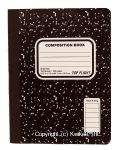 Top Flight  composition book hard cover, 100 sheets, wide rule, 9 3/4 x 7 1/2in Center Front Picture