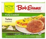 Bob Evans  fully cooked turkey sausage patties, 8 patties Center Front Picture