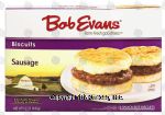 Bob Evans  sausage biscuits, snack size, 6-count, microwavable Center Front Picture