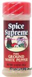 Spice Supreme  pepper, pure ground white  Center Front Picture