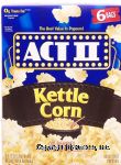 Act II Kettle Corn old fashioned sweet & salty popcorn, 6 2.75-oz. microwave bags Center Front Picture