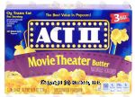 Act II  movie theater butter flavored popcorn, 3 bags Center Front Picture