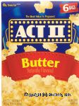 Act II  butter flavor microwave popcorn, 6-pack, 100% whole grain Center Front Picture