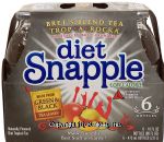 Snapple Bret's Blend Trop*A*Rocka; diet tropical tea made from green & black tea leaves, crafted by Bret Michaels, 16-oz. Center Front Picture