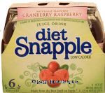 Snapple  cranberry raspberry low calorie juice drink, 16-fl. oz. Center Front Picture