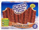 Dean's Country Fresh toffee bars; toffee flavored ice cream in chocolate candy crunch coating, 12 pack Center Front Picture