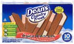 Dean's Country Fresh neapolitan ice cream sandwiches; vanilla, strawberry & chocolate ice cream, 10 pack Center Front Picture