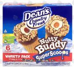 Dean's Country Fresh nutty buddy; super scoops; variety pack, 3 fudge & 3 caramel Center Front Picture