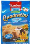 Loacker Quadratini vanilla bite size wafer cookies Center Front Picture