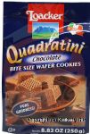 Loacker Quadratini chocolate bite size wafer cookies Center Front Picture