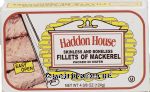 Haddon House  skinless and boneless fillets of mackerel packed in water Center Front Picture