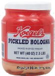 Koegel's  pickled bologna packed in spiced vinegar Center Front Picture