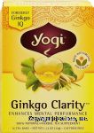 Yogi Ginkgo Clarity herbal tea supplement enhances mental performance and memory, caffeine free, 16-bags Center Front Picture