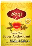 Yogi Super Antioxidant green tea, herbal tea supplement helps reduce free radicals, 16-bags Center Front Picture