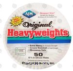 Heavyweights  original heavyweights 9-inch paper plates, extra heavy, grease resistant, microwave safe Center Front Picture