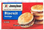 Jimmy Dean  sausage biscuit, snack size sandwiches, 20 count Center Front Picture