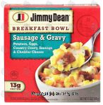 Jimmy Dean Breakfast Bowl sausage & gravy, potatoes, eggs, country gravy, sausage & cheddar Center Front Picture