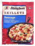 Jimmy Dean Skillets sausage, diced potatoes, sausage, red & green peppers & onions, add 6 eggs Center Front Picture