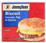 Jimmy Dean  biscuit sandwiches with sausage,egg & cheese, 4-count, fully cooked Center Front Picture