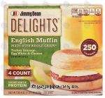 Jimmy Dean Delights english muffin, turkey sausage, egg white & cheese sandwiches, 4 count Center Front Picture