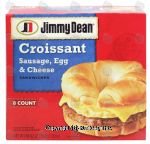 Jimmy Dean  croissant, sausage, egg & cheese sandwiches, 8 count, fully cooked Center Front Picture