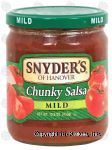 Snyder's Of Hanover  chunky salsa mild Center Front Picture