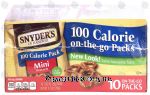 Snyder's Of Hanover 100 Calorie Pack mini pretzels, 10 on-the-go packs Center Front Picture